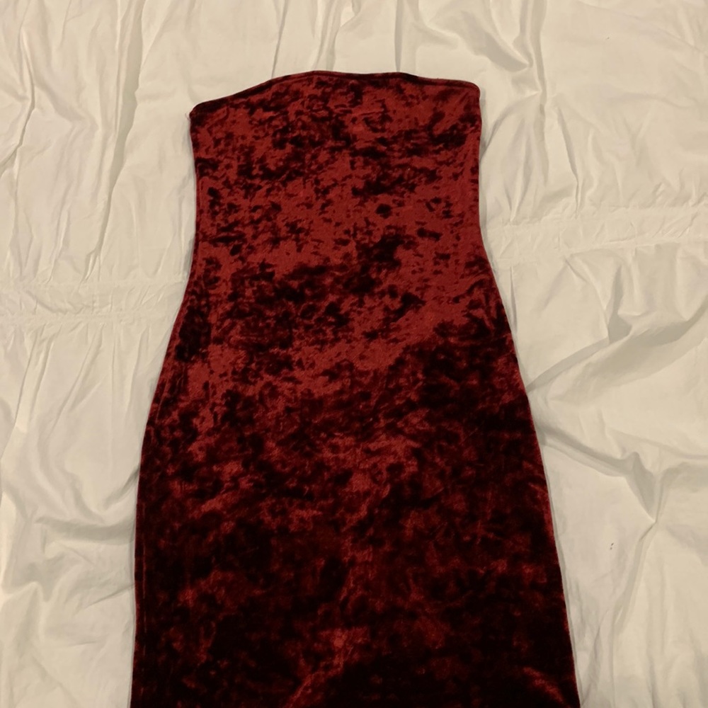 Garage strapless mini dress